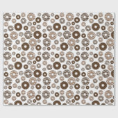 Donut Pattern, Chocolate Donuts, Karamel Donuts Geschenkpapier (Flach)