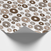 Donut Pattern, Chocolate Donuts, Karamel Donuts Geschenkpapier (Ecke)