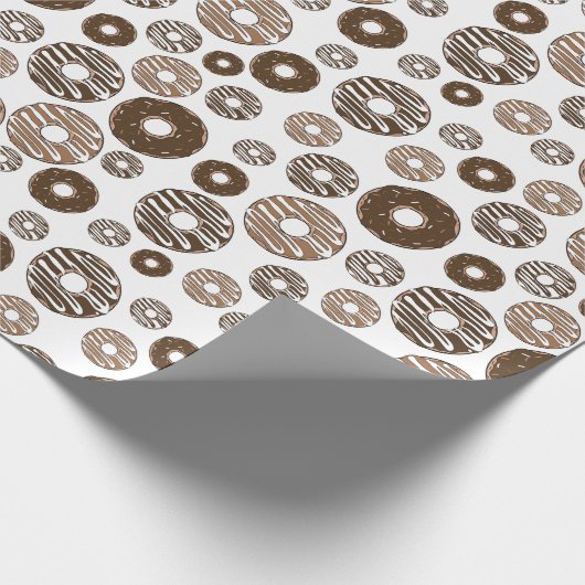 Donut Pattern, Chocolate Donuts, Karamel Donuts Geschenkpapier (Ecke)