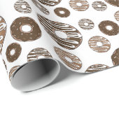 Donut Pattern, Chocolate Donuts, Karamel Donuts Geschenkpapier (Rolleneckpunkt)