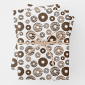 Donut Pattern, Chocolate Donuts, Karamel Donuts Geschenkpapier Set (Beispiel)