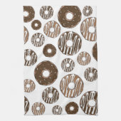 Donut Pattern, Chocolate Donuts, Karamel Donuts Geschirrtuch (Vertikal)