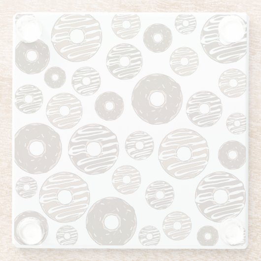 Donut Pattern, Chocolate Donuts, Karamel Donuts Glasuntersetzer (Rückseite)