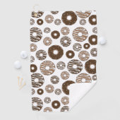 Donut Pattern, Chocolate Donuts, Karamel Donuts Golfhandtuch (Insitu)