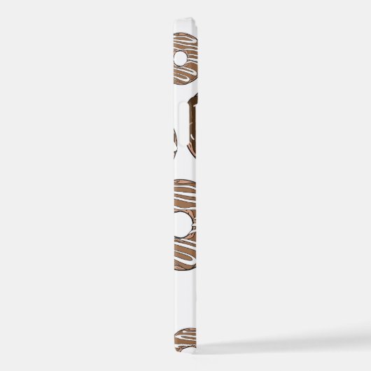 Donut Pattern, Chocolate Donuts, Karamel Donuts iPhone Hülle (Rechte Seite)