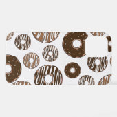Donut Pattern, Chocolate Donuts, Karamel Donuts iPhone Hülle (Rückseite (Horizontal))