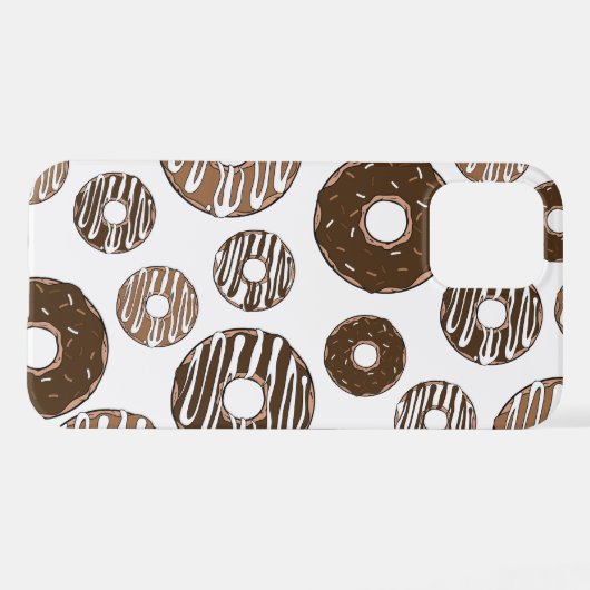 Donut Pattern, Chocolate Donuts, Karamel Donuts iPhone Hülle (Rückseite (Horizontal))