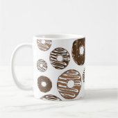 Donut Pattern, Chocolate Donuts, Karamel Donuts Kaffeetasse (Links)