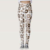 Donut Pattern, Chocolate Donuts, Karamel Donuts Leggings (Vorderseite)