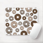 Donut Pattern, Chocolate Donuts, Karamel Donuts Mousepad (Mit Mouse)
