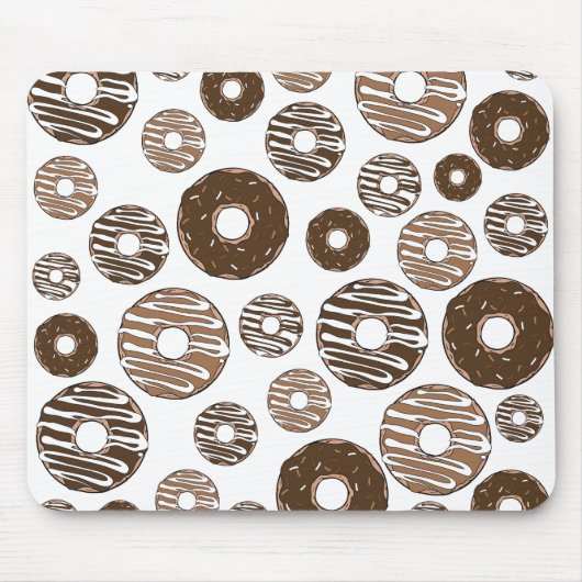 Donut Pattern, Chocolate Donuts, Karamel Donuts Mousepad (Vorne)