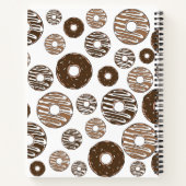 Donut Pattern, Chocolate Donuts, Karamel Donuts Notizblock (Rückseite)
