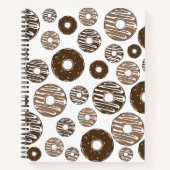 Donut Pattern, Chocolate Donuts, Karamel Donuts Notizblock (Vorderseite)