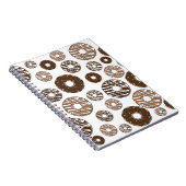 Donut Pattern, Chocolate Donuts, Karamel Donuts Notizblock (Rechte Seite)