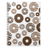 Donut Pattern, Chocolate Donuts, Karamel Donuts Notizblock (Vorderseite)