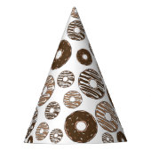 Donut Pattern, Chocolate Donuts, Karamel Donuts Partyhütchen (Vorderseite)