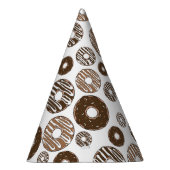 Donut Pattern, Chocolate Donuts, Karamel Donuts Partyhütchen (Rechts)