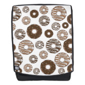 Donut Pattern, Chocolate Donuts, Karamel Donuts Rucksack (Vorderseite)