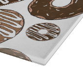 Donut Pattern, Chocolate Donuts, Karamel Donuts Schneidebrett (Ecke)