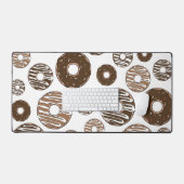 Donut Pattern, Chocolate Donuts, Karamel Donuts Schreibtischunterlage (Tastatur & Maus)