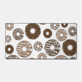 Donut Pattern, Chocolate Donuts, Karamel Donuts Schreibtischunterlage (Vorderseite)