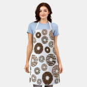 Donut Pattern, Chocolate Donuts, Karamel Donuts Schürze (Getragen)