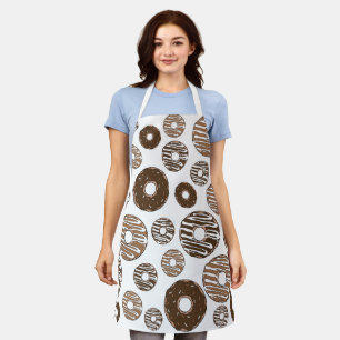 Donut Pattern, Chocolate Donuts, Karamel Donuts Schürze