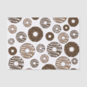 Donut Pattern, Chocolate Donuts, Karamel Donuts Seidenpapier (Vorderseite)
