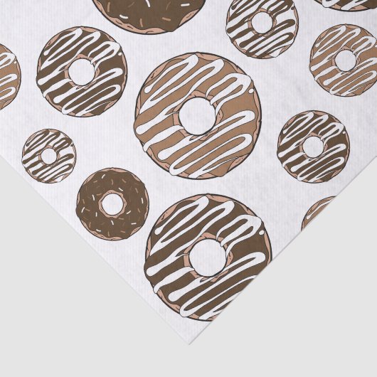 Donut Pattern, Chocolate Donuts, Karamel Donuts Seidenpapier (Ausschnitt)