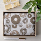Donut Pattern, Chocolate Donuts, Karamel Donuts Seidenpapier (Geschenk)