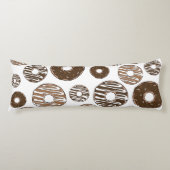 Donut Pattern, Chocolate Donuts, Karamel Donuts Seitenschläferkissen (Vorderseite)