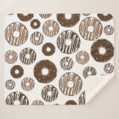 Donut Pattern, Chocolate Donuts, Karamel Donuts Sherpadecke (Vorderseite (Horizontal))