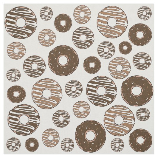 Donut Pattern, Chocolate Donuts, Karamel Donuts Stoff (Muster)