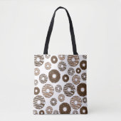 Donut Pattern, Chocolate Donuts, Karamel Donuts Tasche (Vorderseite)