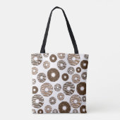 Donut Pattern, Chocolate Donuts, Karamel Donuts Tasche (Rückseite)