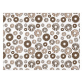 Donut Pattern, Chocolate Donuts, Karamel Donuts Tischdecke (Vorderseite (Horizontal))