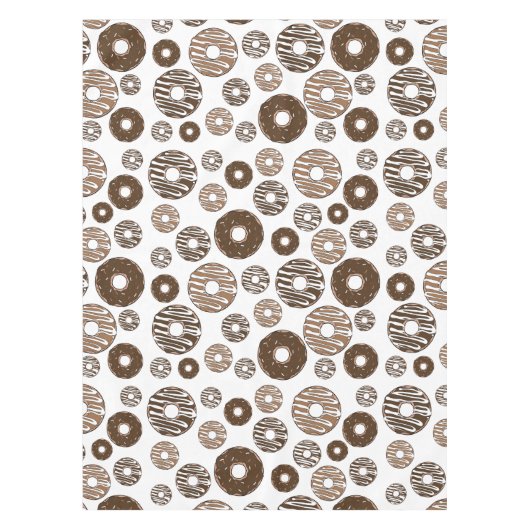 Donut Pattern, Chocolate Donuts, Karamel Donuts Tischdecke (Vorderseite)