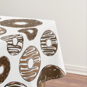 Donut Pattern, Chocolate Donuts, Karamel Donuts Tischdecke