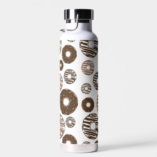 Donut Pattern, Chocolate Donuts, Karamel Donuts Trinkflasche (Rechts)