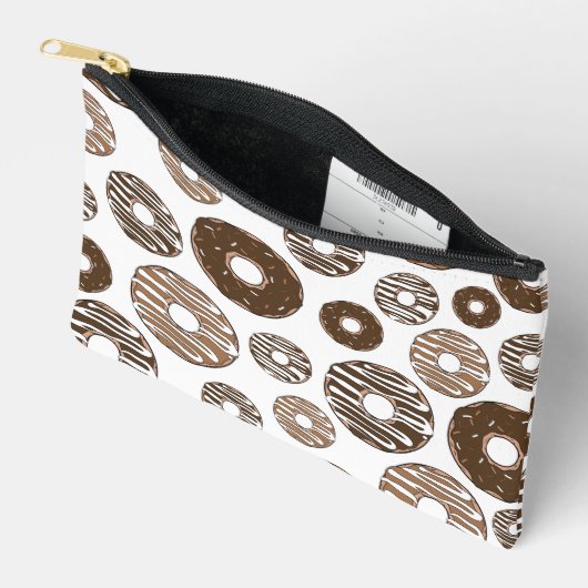 Donut Pattern, Chocolate Donuts, Karamel Donuts Zubehörtasche (Offen)
