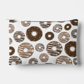 Donut Pattern, Chocolate Donuts, Karamel Donuts Zubehörtasche (Vorderseite)