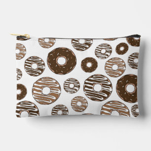Donut Pattern, Chocolate Donuts, Karamel Donuts Zubehörtasche