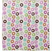 Donut Pattern Duschvorhang (Vorderseite)