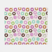 Donut Pattern Fleecedecke (Vorderseite (Horizontal))