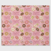 Donut Pattern Geschenkpapier (Flach)