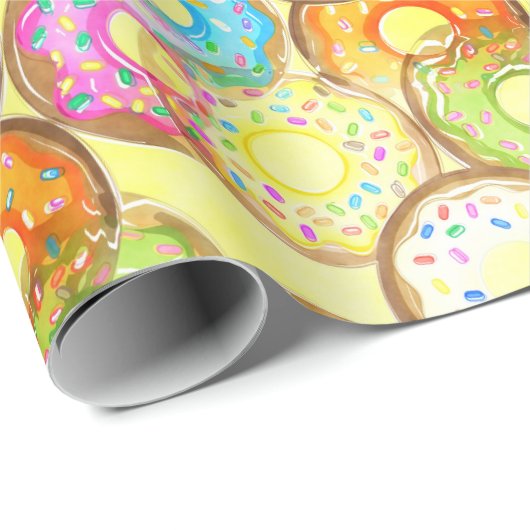 Donut Pattern Geschenkpapier (Rolleneckpunkt)