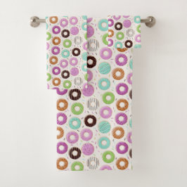 Donut Pattern Handtuch Set