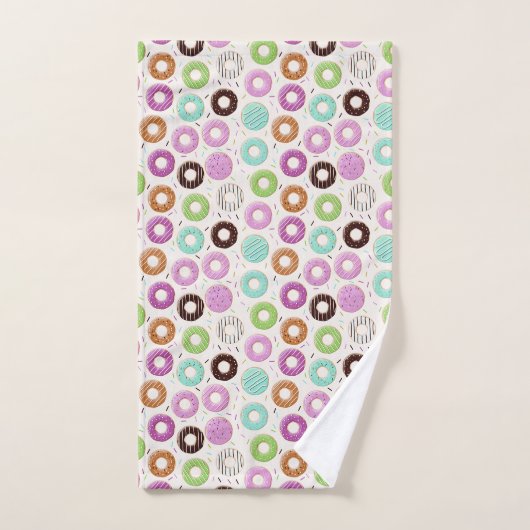 Donut Pattern Handtuch Set (Handtuch)