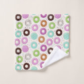 Donut Pattern Handtuch Set (Waschlappen)