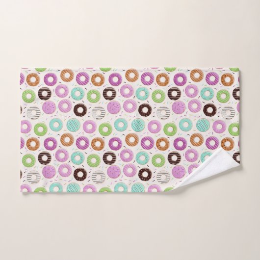 Donut Pattern Handtuch Set (Handtuch)